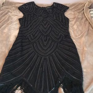 Black gatsby style dress